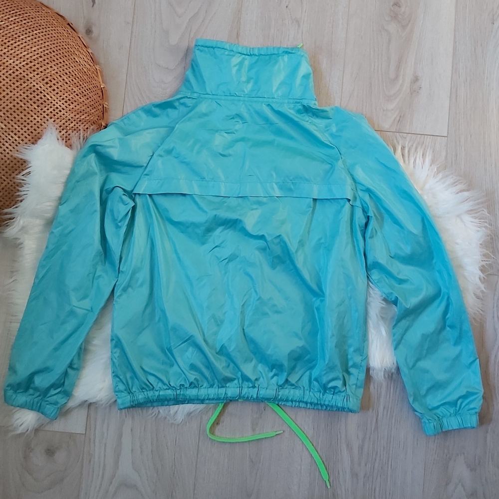 Old Navy Neon green and blue wind breaker jacket - Picture 5 of 9